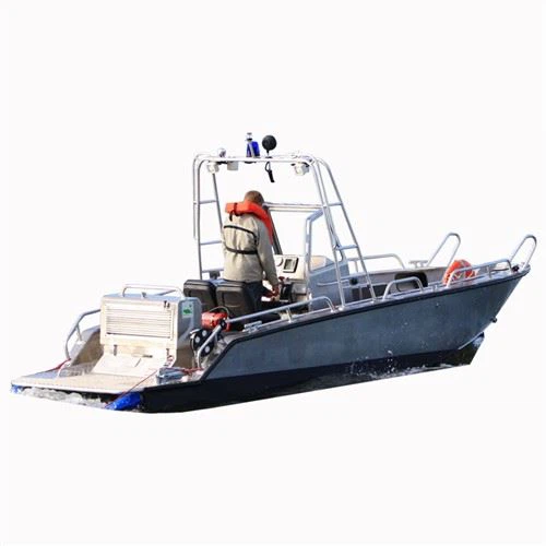 Barca a portale da pesca ad alta velocità con scafo in alluminio piccolo